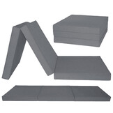 Logeermatras extra dik - grijs - camping matras - reismatras - opvouwbaar matras - 195 x 70 x 15