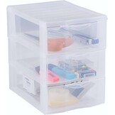 Sundis Orgamix Opbergtoren met 5 lades A4 - Zwart/Transparant - 36,5 x 26 x 61 cm