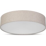 REV plafondlamp rond - 50cm, met stoffen lampenkap, taupe