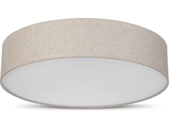 REV plafondlamp rond - 50cm, met stoffen lampenkap, taupe