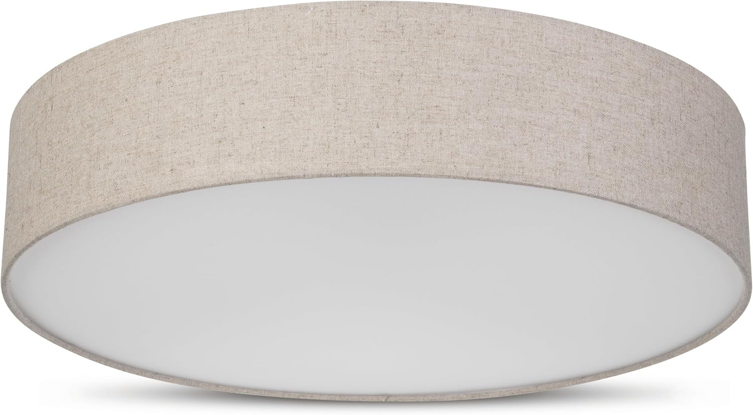 REV plafondlamp rond - 50cm, met stoffen lampenkap, taupe
