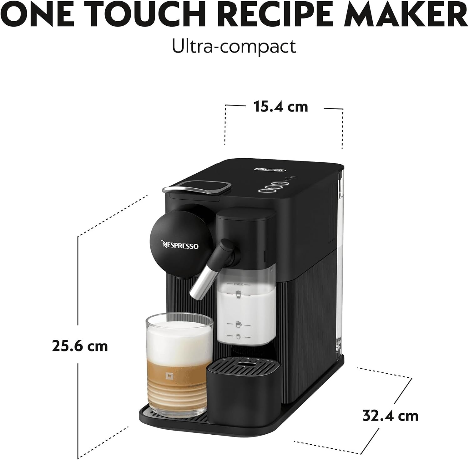 De'Longhi Nespresso Lattissima One EN510.B Koffiecupmachine - Zwart