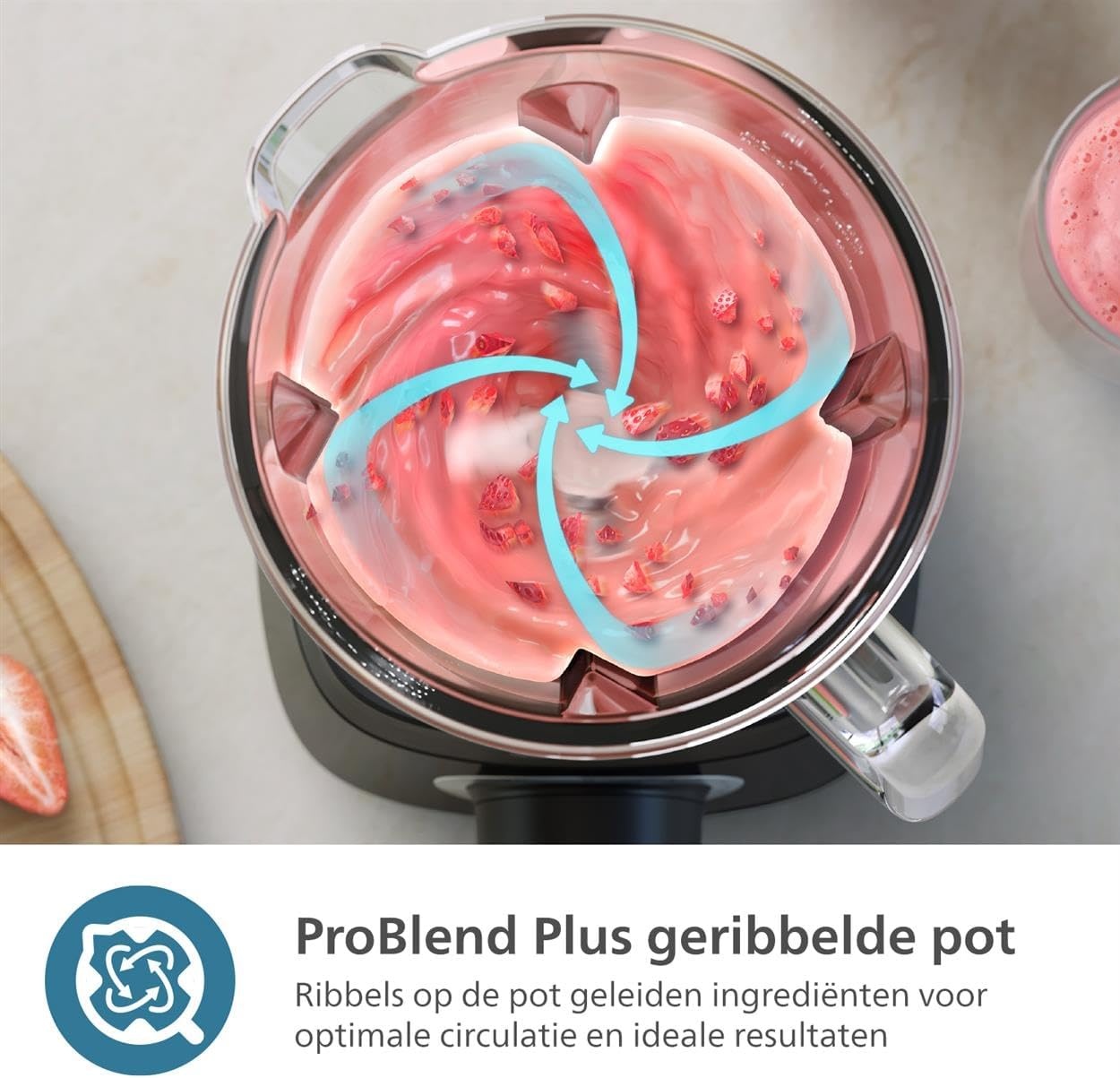 Philips Blender 5000-1200W ProBlend Plus, Blend-and-go-beker