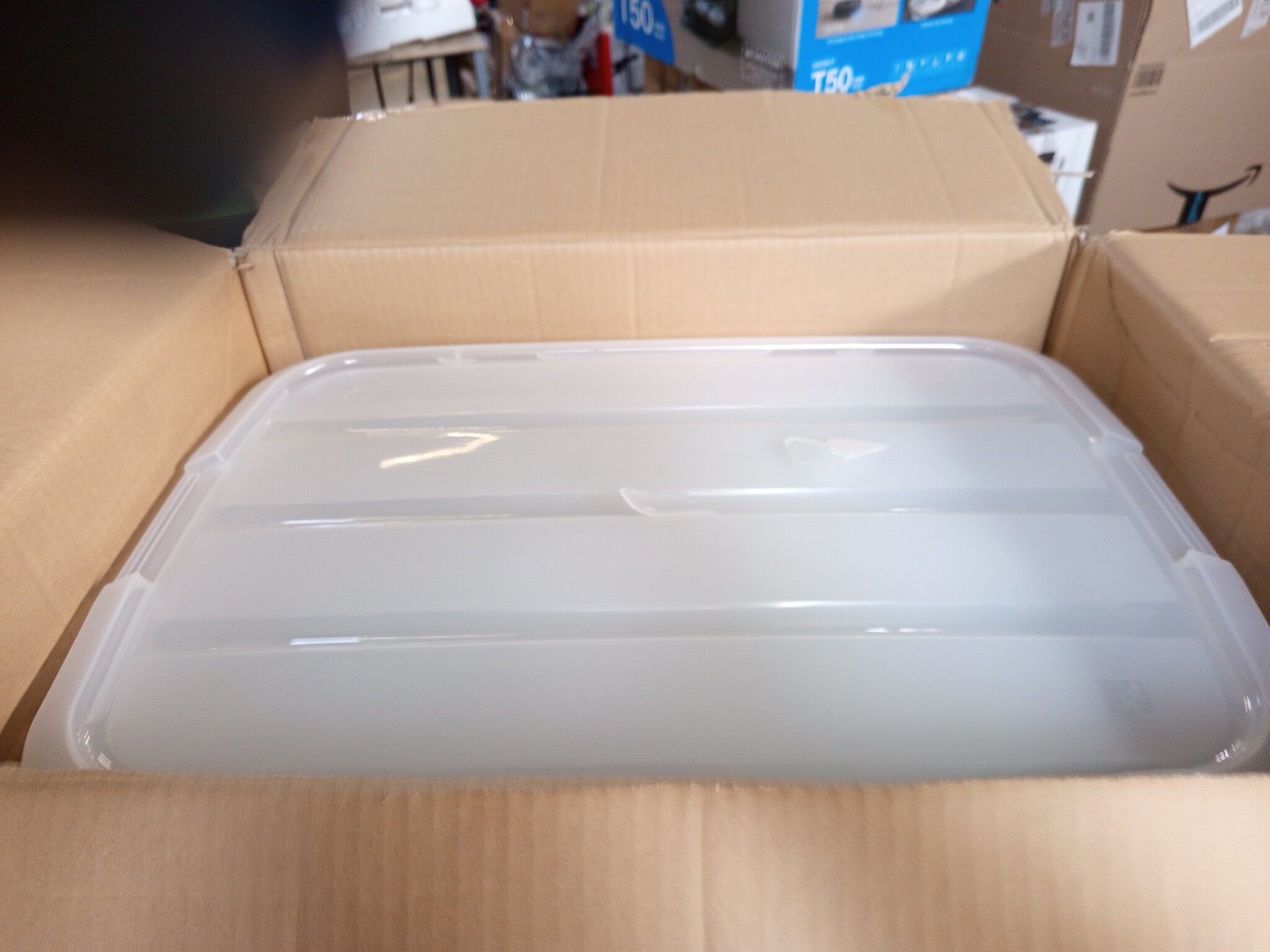 Iris Ohyama Top Box Opbergboxen - 45L - Transparant - Set van 6