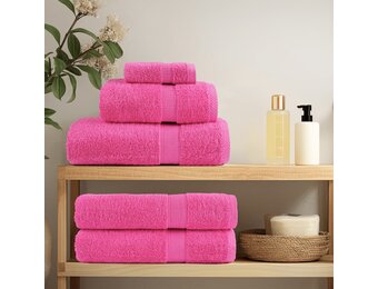 vidaXL Badhanddoeken SOLUND 10 st 600 g/m² 70x140 cm roze