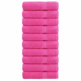vidaXL Badhanddoeken SOLUND 10 st 600 g/m² 70x140 cm roze