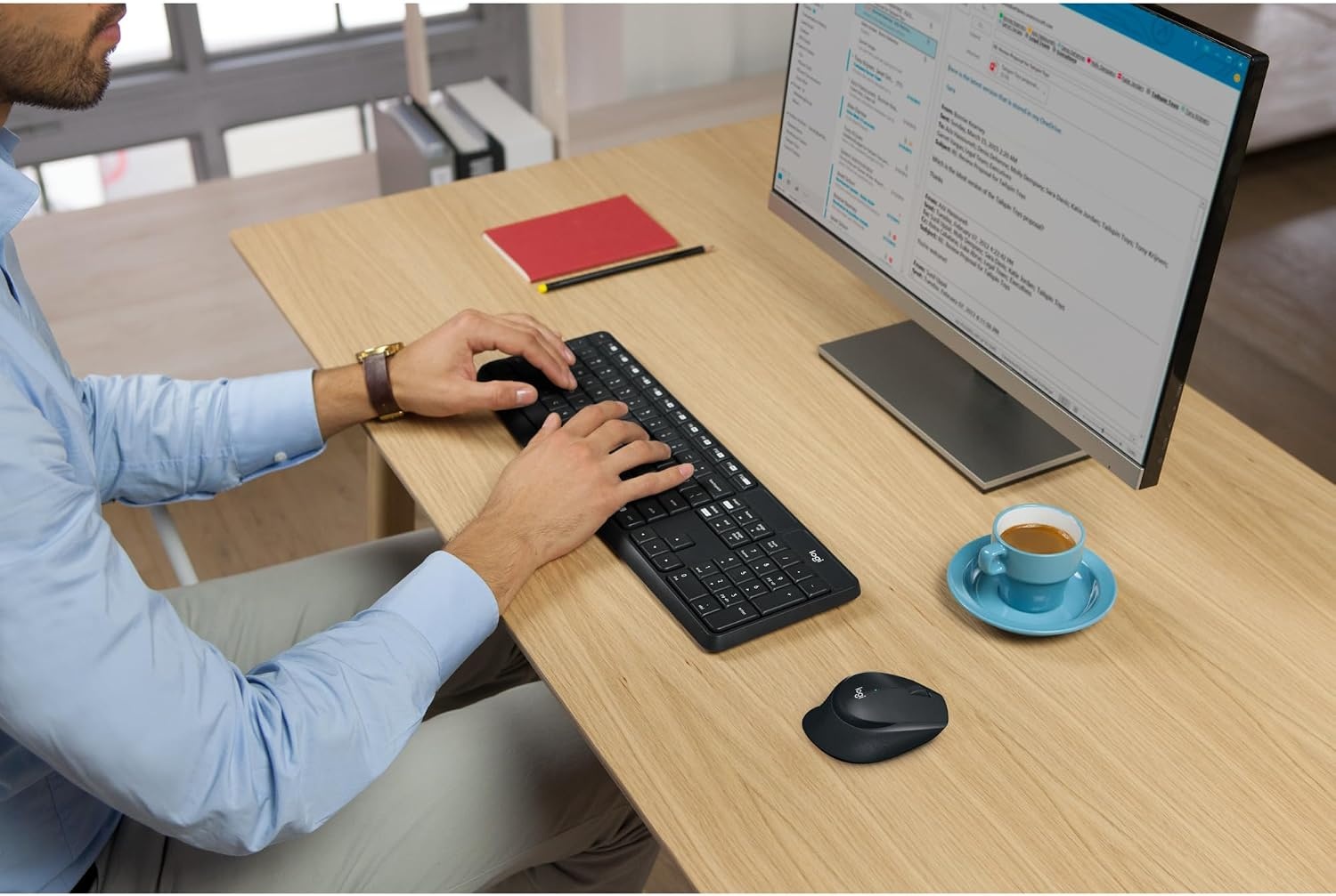 Logitech MK235 Draadloos toetsenbord en muis Combo - DEU QWERTZ