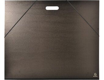 Exacompta Kraft Portfolio met elastiek en handvat - 590 x 720 mm - Zwart