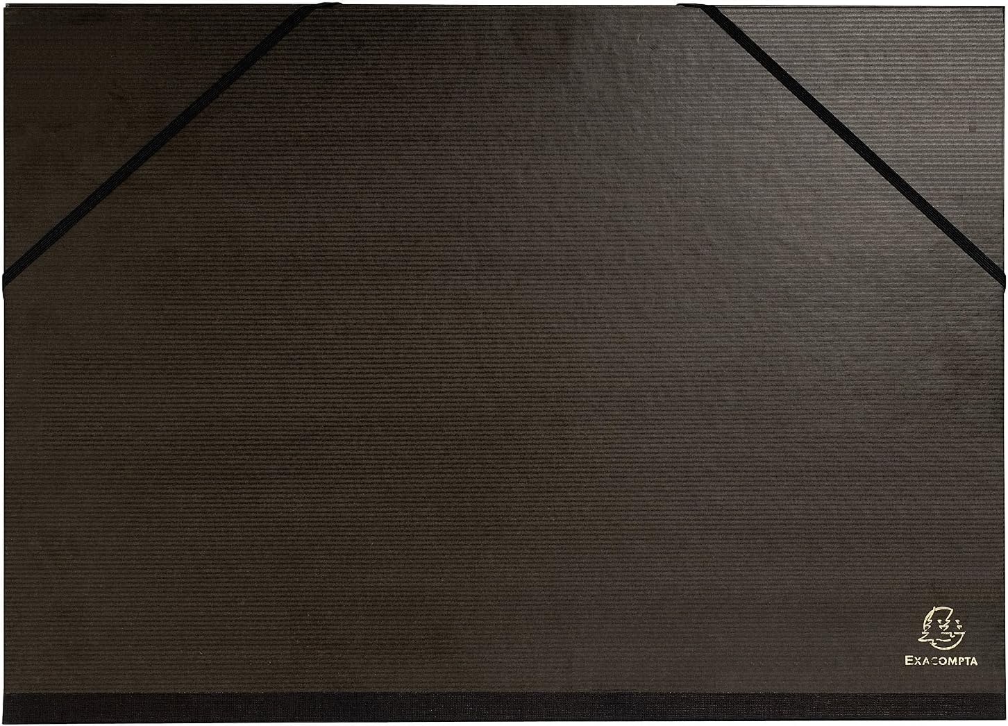 Exacompta Kraft Portfolio met elastiek en handvat - 590 x 720 mm - Zwart
