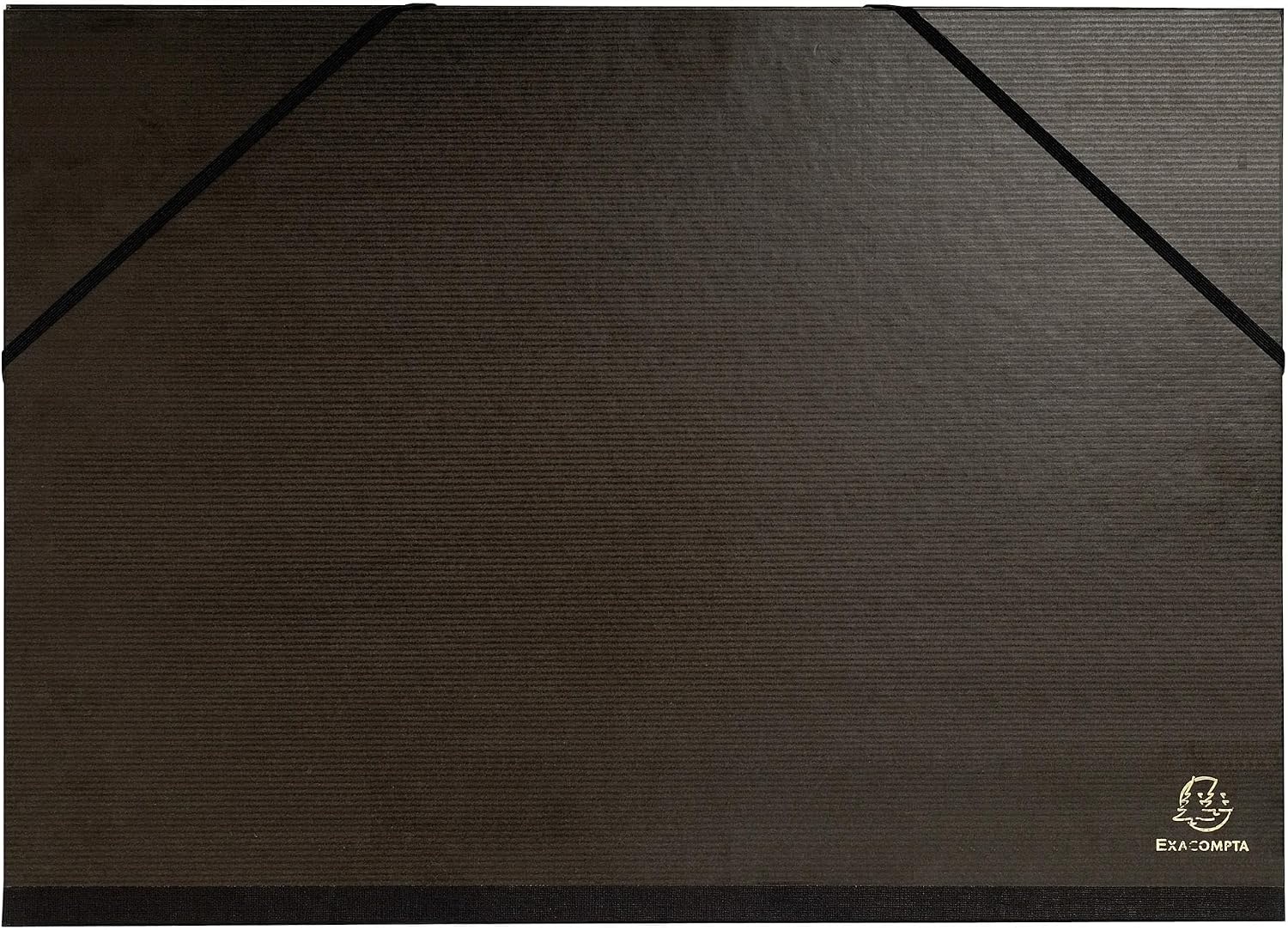 Exacompta Kraft Portfolio met elastiek en handvat - 590 x 720 mm - Zwart