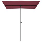 vidaXL Parasol met aluminium paal 180x110 cm bordeauxrood