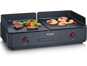 SEVERIN PG 8569 SUAVE Plancha Tafelgrill - 2200 Watt - Zwart - 48 x 27 cm