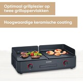 SEVERIN PG 8569 SUAVE Plancha Tafelgrill - 2200 Watt - Zwart - 48 x 27 cm