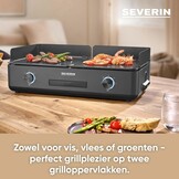 SEVERIN PG 8569 SUAVE Plancha Tafelgrill - 2200 Watt - Zwart - 48 x 27 cm