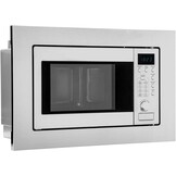 Bomann 2in1 inbouw magnetron | met grill | 20 liter | 8 automatische programma's | ontdooifunctie | grillrooster en draaiplateau (Ø 24.5 cm) | 800 watt | roestvrij staal | MWG 2215 EB