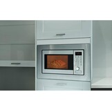 Bomann 2in1 inbouw magnetron | met grill | 20 liter | 8 automatische programma's | ontdooifunctie | grillrooster en draaiplateau (Ø 24.5 cm) | 800 watt | roestvrij staal | MWG 2215 EB