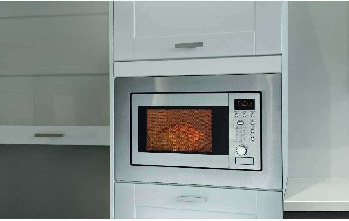 Bomann 2in1 inbouw magnetron | met grill | 20 liter | 8 automatische programma's | ontdooifunctie | grillrooster en draaiplateau (Ø 24.5 cm) | 800 watt | roestvrij staal | MWG 2215 EB