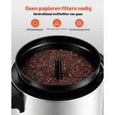 VEVOR Commerciële warme drankendispenser voor koffie, 6,3 l, 42 kopjes, 1190 W, warmwaterdispenser met druppelvrije kraan, automatische temperatuurregeling, voor catering, feesten, kerken en - Maat 6.3 L