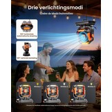 VEVOR Campingverstuiver met motor, watertank, 12 liter, 4 windsnelheden en 3 verlichtingsmodi, waterkoelventilator voor binnen