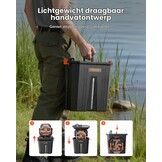 VEVOR Campingverstuiver met motor, watertank, 12 liter, 4 windsnelheden en 3 verlichtingsmodi, waterkoelventilator voor binnen