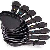 Princess Gourmetstel 162720 - Oval Steengrill & Raclette Party – 8 personen - 2 meter snoer - Regelbare thermostaat - 1200W - 8 pannetjes - PFAS vrij