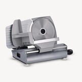 SEVERIN Allessnijder voor brood, vleeswaren of kaas, broodsnijmachine met traploos instelbare snijdikte, snijmachine met vingerbescherming, zilver, AS 3915