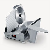 SEVERIN Allessnijder voor brood, vleeswaren of kaas, broodsnijmachine met traploos instelbare snijdikte, snijmachine met vingerbescherming, zilver, AS 3915