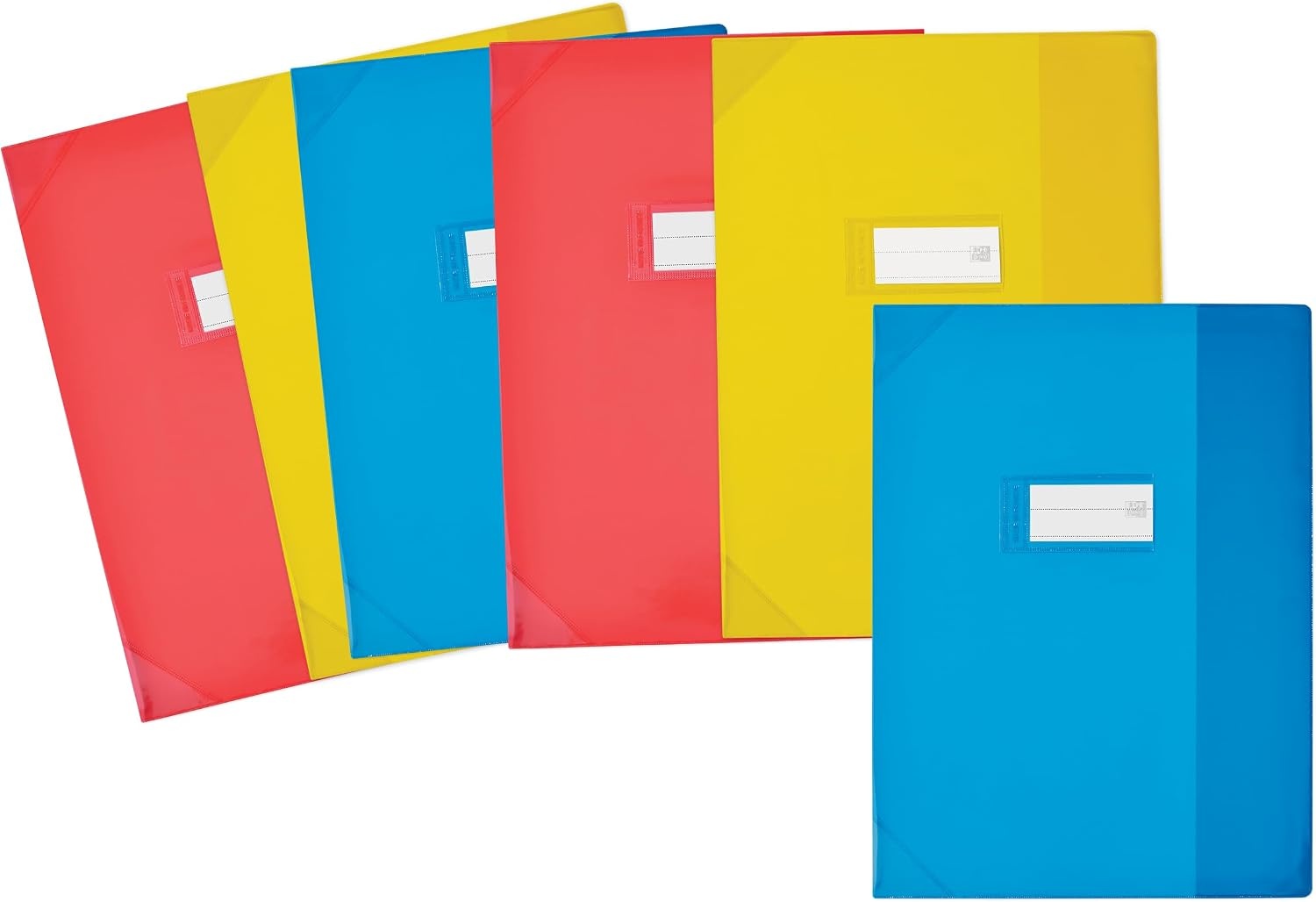 OXFORD 6 stuks notitieboekomslagen, 24 x 32 cm, hoge kwaliteit, verschillende kleuren