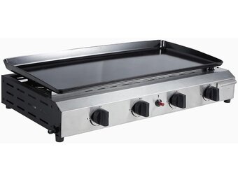 WERKA PRO Gasbarbecue met 4 branders 73 x 34 cm - Zilver