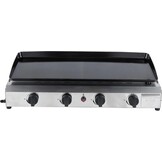 WERKA PRO Gasbarbecue met 4 branders 73 x 34 cm - Zilver