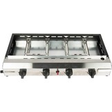 WERKA PRO Gasbarbecue met 4 branders 73 x 34 cm - Zilver