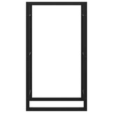 vidaXL Haardhoutrek 50x28x94 cm staal matzwart