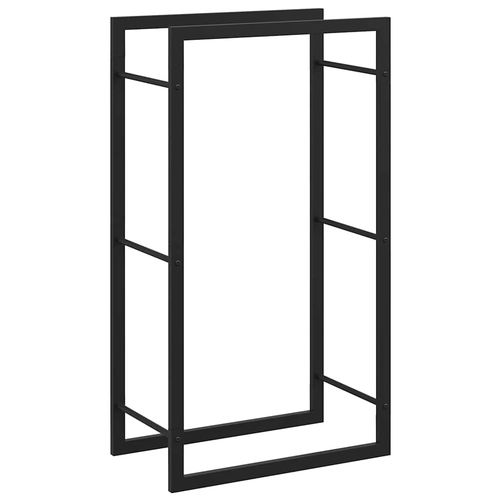 vidaXL Haardhoutrek 50x28x94 cm staal matzwart