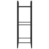 vidaXL Haardhoutrek 50x28x94 cm staal matzwart
