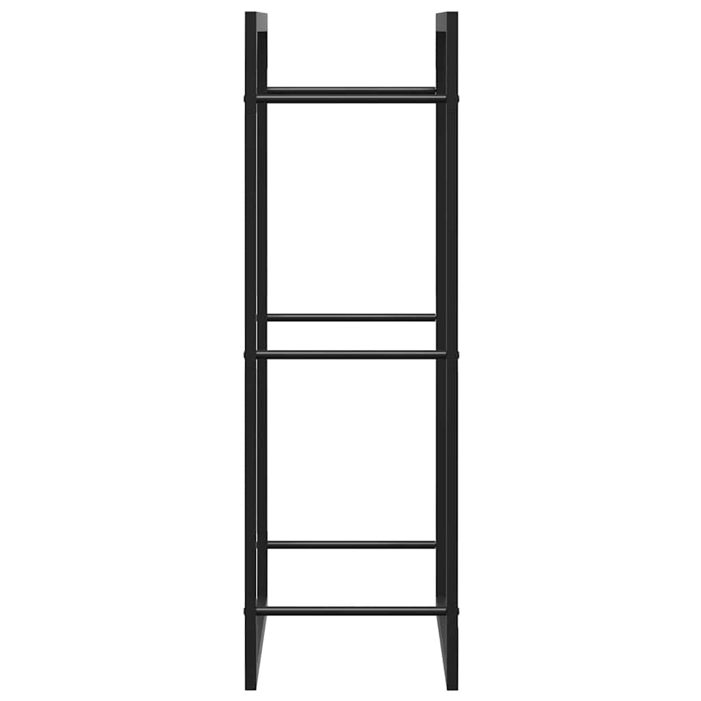 vidaXL Haardhoutrek 50x28x94 cm staal matzwart