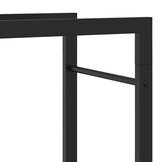 vidaXL Haardhoutrek 50x28x94 cm staal matzwart