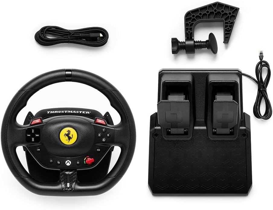 Thrustmaster T98 Ferrari 296 GTS - Racestuur en Pedalenset - XBOX & PC