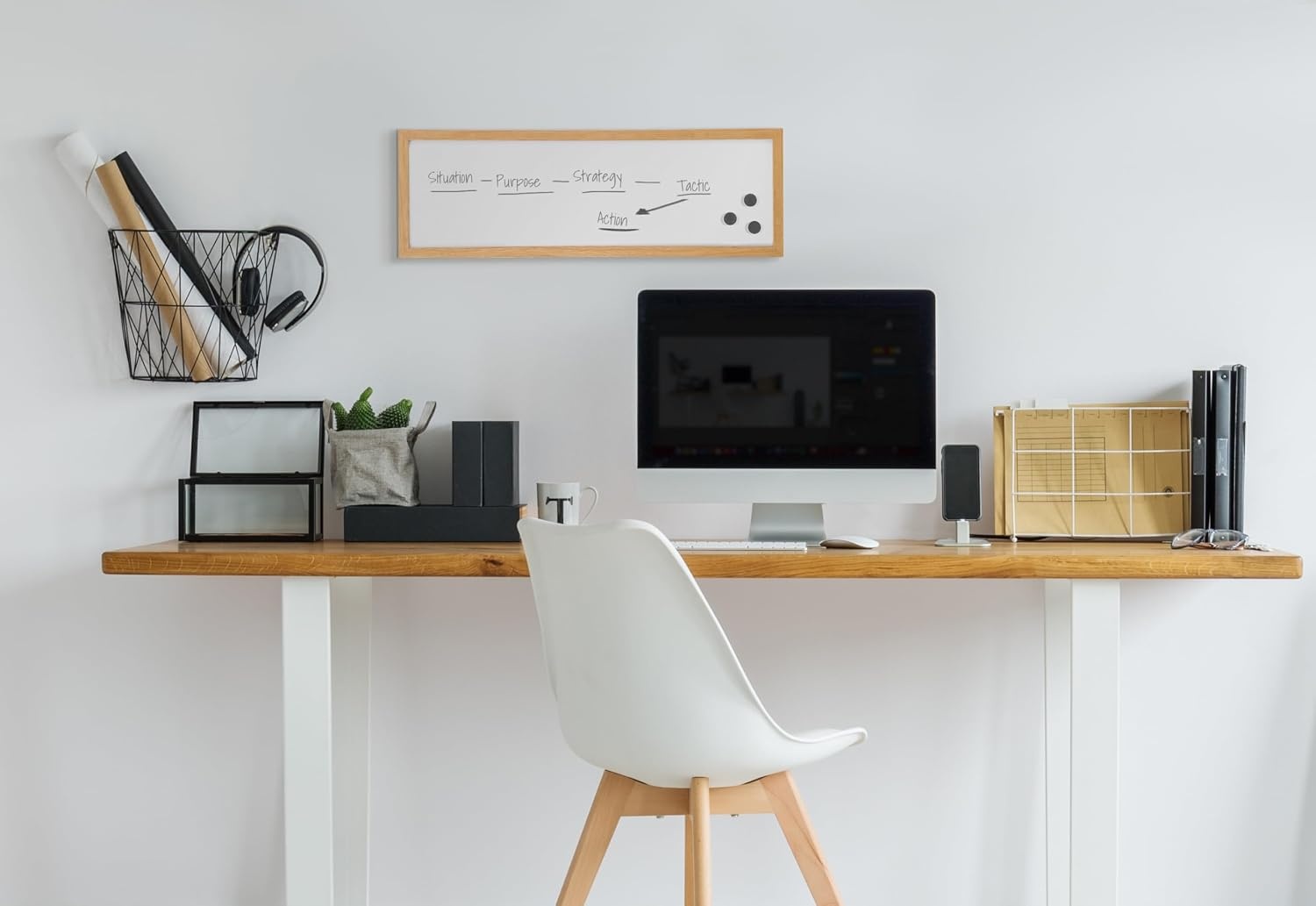 Bi-Office Magnetische Weekplanner - 60 x 20 cm - Eikenlook