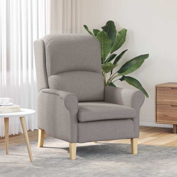 vidaXL Fauteuil Taupe Stof