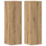 Set van 2 Houten Plantenstandaards 80 cm - Eikenkleurig met 33% Korting