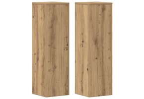 Set van 2 Houten Plantenstandaards 80 cm - Eikenkleurig met 33% Korting
