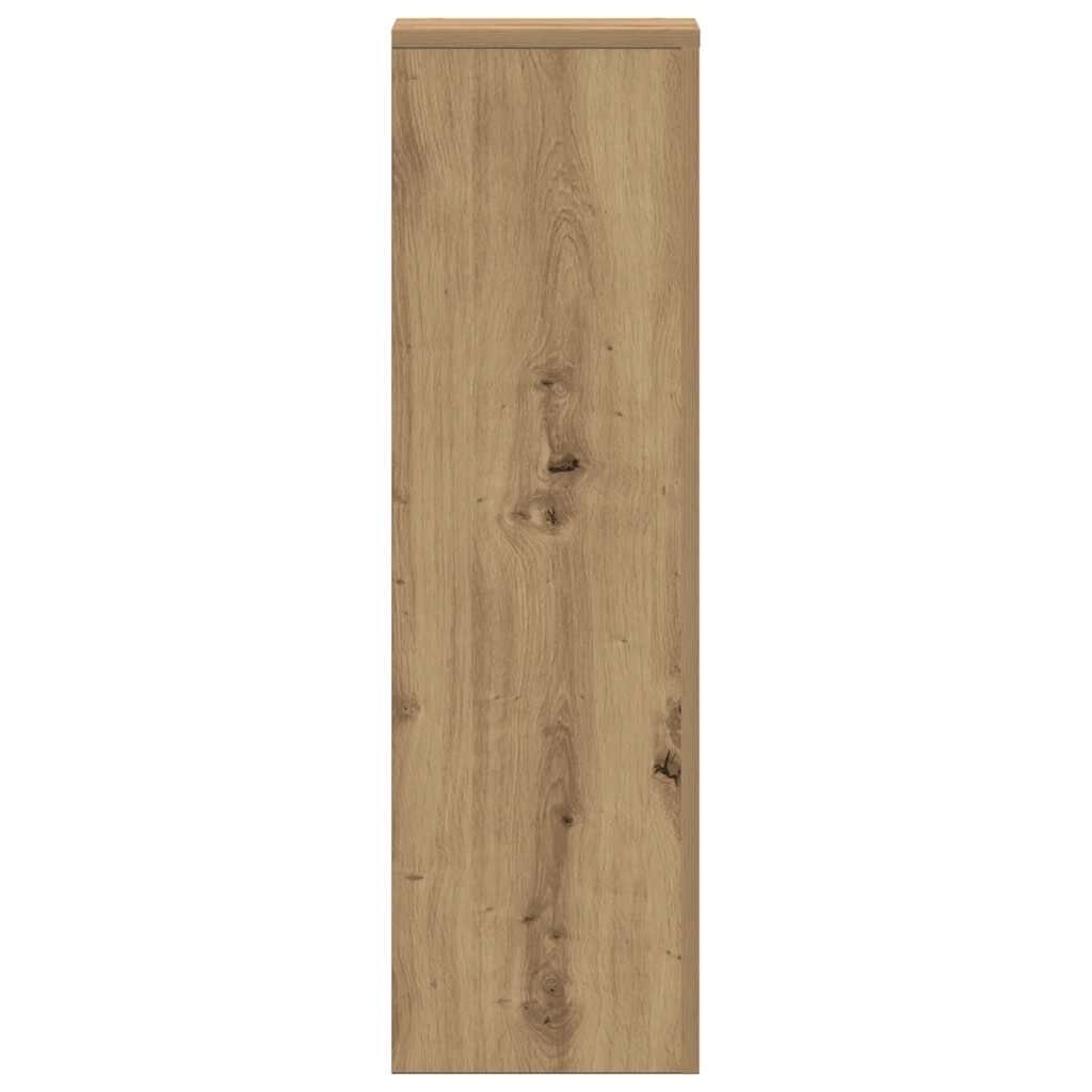 vidaXL Plantenstandaards 2 st 25x25x80 cm hout artisanaal eikenkleurig
