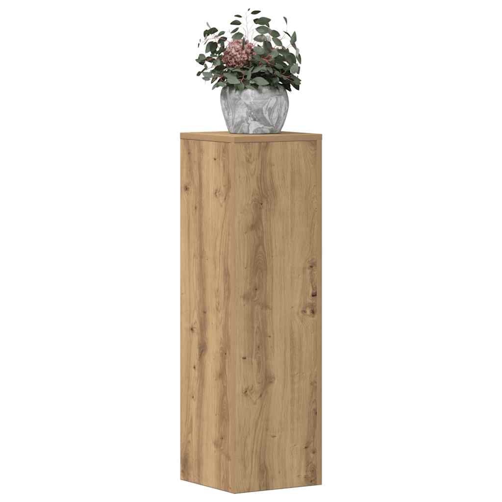 Set van 2 Houten Plantenstandaards 80 cm - Eikenkleurig met 33% Korting