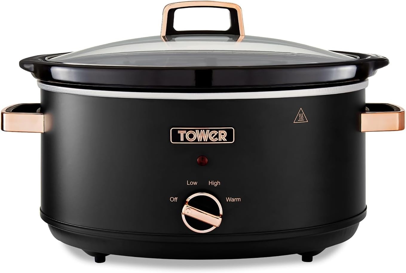 Tower Infinity Slow Cooker - 6,5 Liter - Zwart en Roségoud