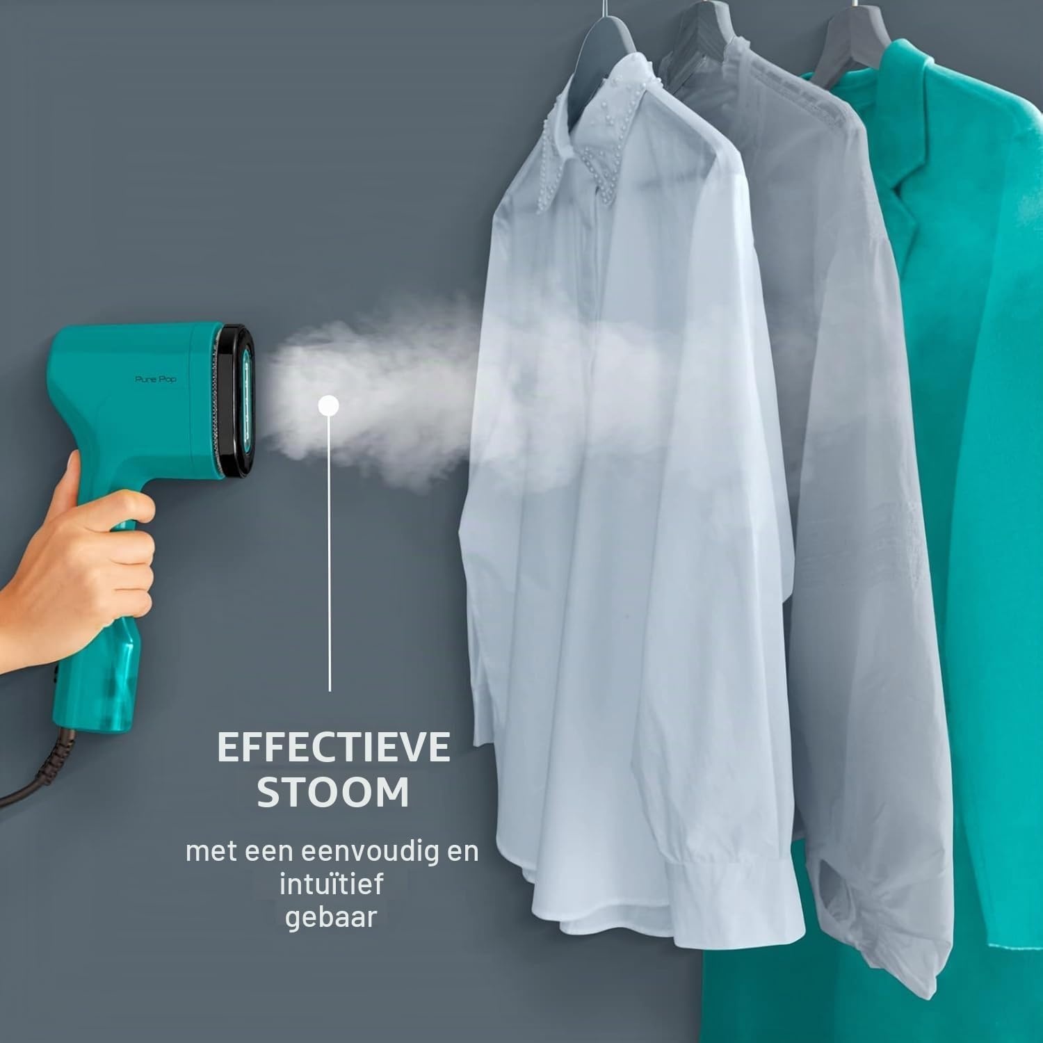 Rowenta Pure Pop stoomborstel, 1300 W, vermogen tot 20 g/min, groen DR2024