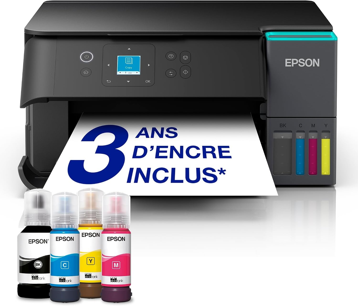 EcoTank ET-2950 A4 multifunctionele printer met wifi- en AirPrint inkt, met scan, kopiëren en dubbelzijdig printen, tot 3 jaar inkjet - Maat Standard