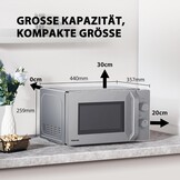 Toshiba Vrijstaande Magnetron 20 Liter 800W - Zilver