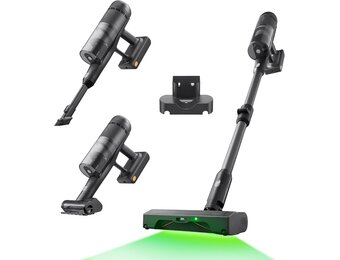roborock H60 Ultra draadloze stofzuiger, 210 AW, 90 minuten looptijd, flexibele slang 90 graden, led-stofherkenning, anti-klitteborstel voor tapijten, vloeren en dierenharen