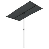 vidaXL Parasol met aluminium paal 180x110 cm antracietkleurig