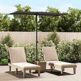 vidaXL Parasol met aluminium paal 180x110 cm antracietkleurig
